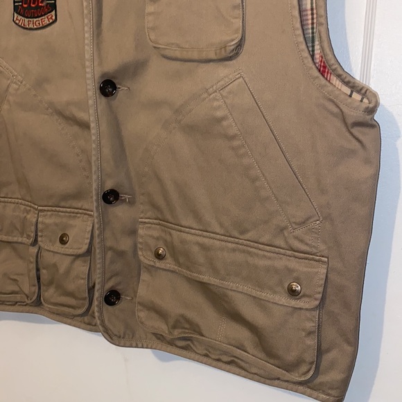 Tommy Hilfiger Vintage Hunting Fishing vest with Outdoors embroidered patch - Picture 6 of 11